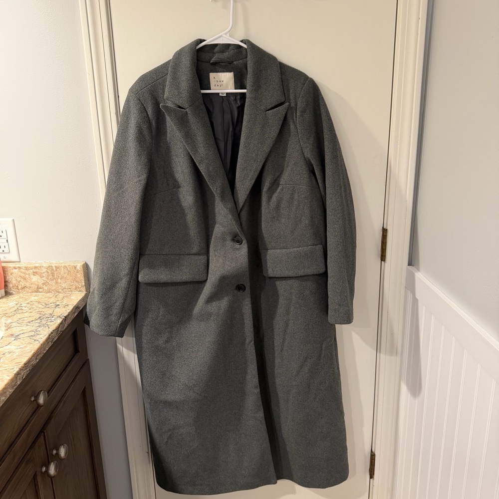 Gray Women's Long Overcoat